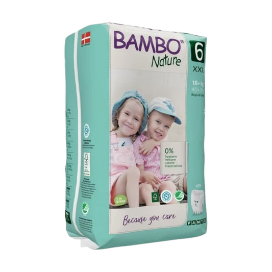 Bambo(Size 6, 18+ Kg, 18 Nature Pants)