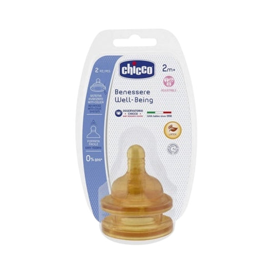 Chicco Well-Being Silicone Teat Adjustable Flow 2m+