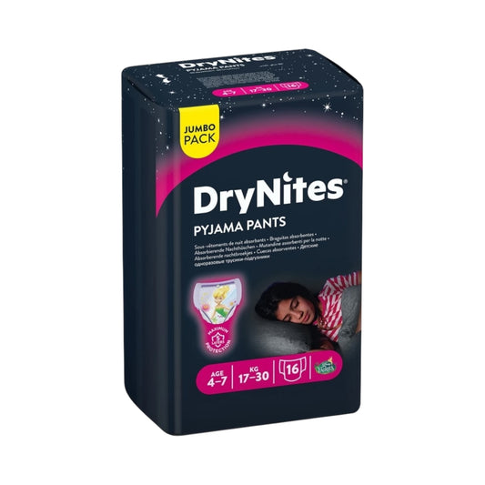Huggies Drynites Pants Girls 4-7 Years 16 Daipers