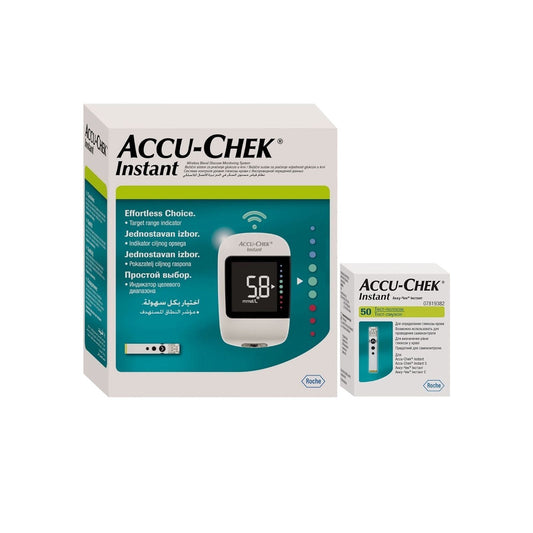 Accu Chek Instant Glucose Monitor With 50 Strip - MELIA PHARMACY - MELIA PHARMACY