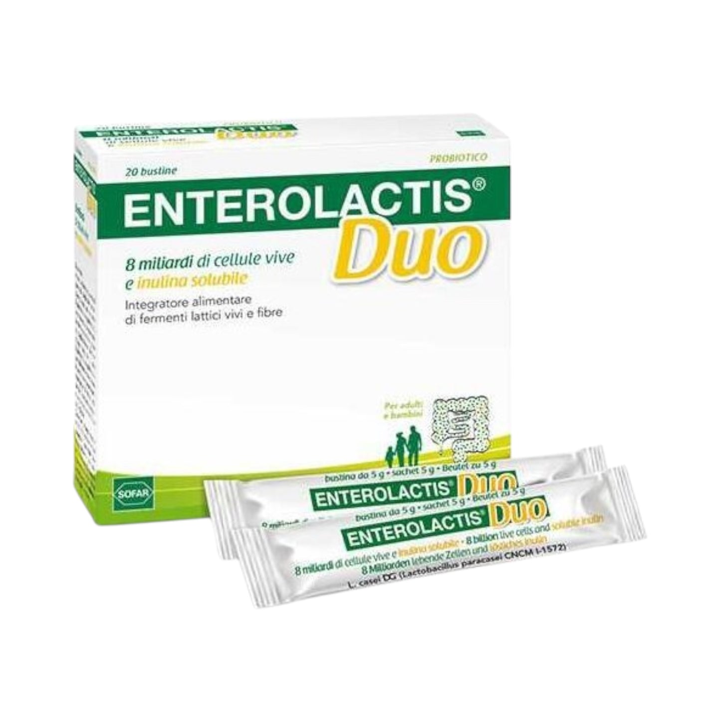 مكمل غذائي للجهاز الهضمي
EnteroLactis Duo Probiotics 20