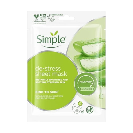Simple De-stress Sheet Mask With Aloe Vera