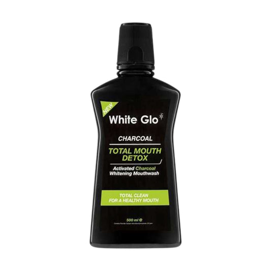 White Glo Total Mouth Detox Mouthwash + Toothpaste + Brush
