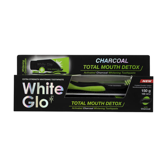 White Glo Total Detox Charcoal Toothpaste 150g