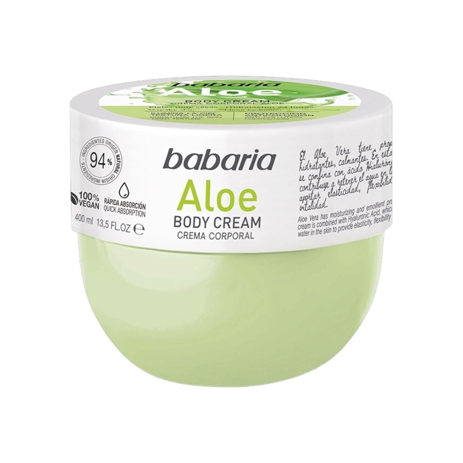Babaria Aloe Fresh Body Cream 400ml - MELIA PHARMACY - MELIA PHARMACY