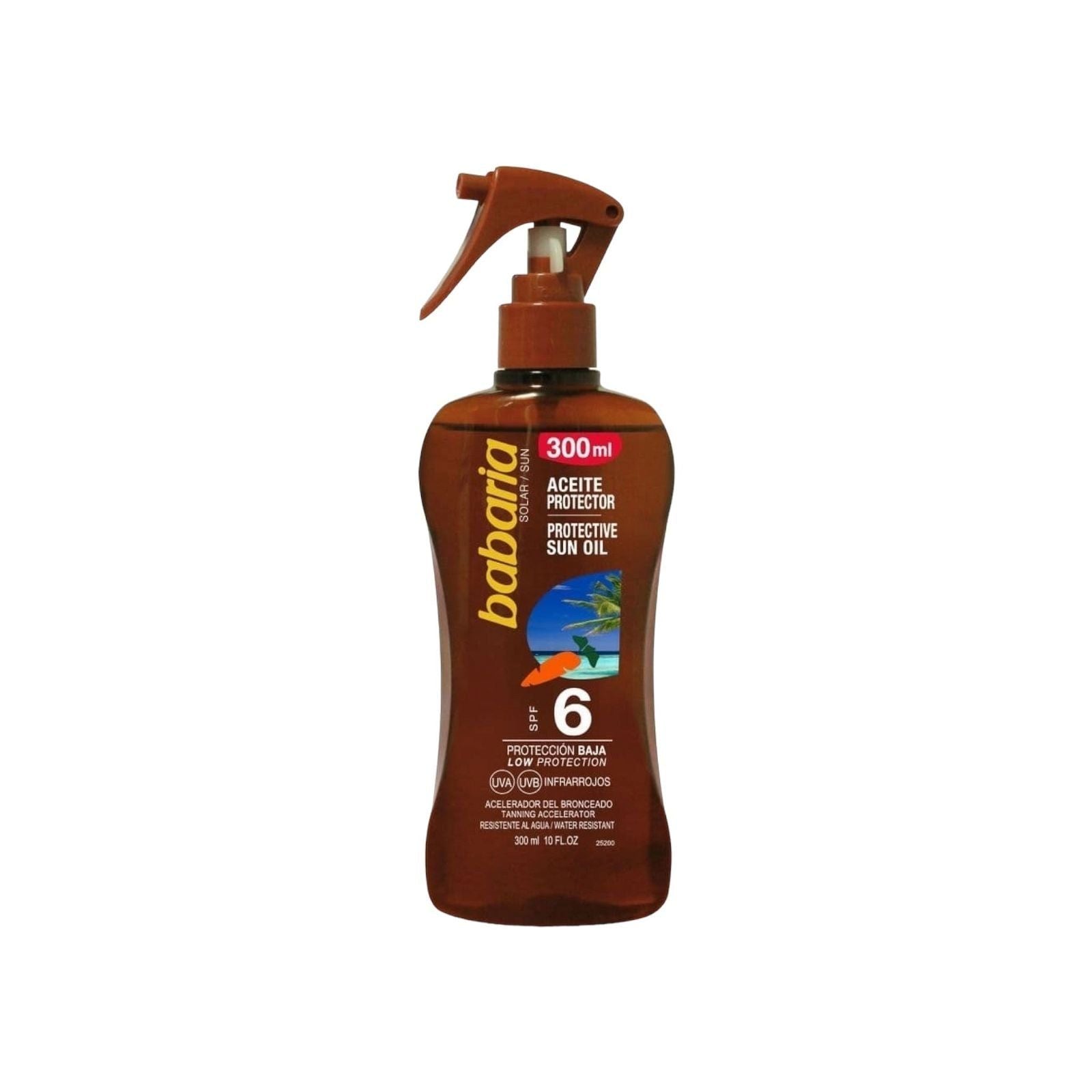 Babaria Carrot Protective Sun Oil Spray Spf 6 300ml - MELIA PHARMACY - MELIA PHARMACY