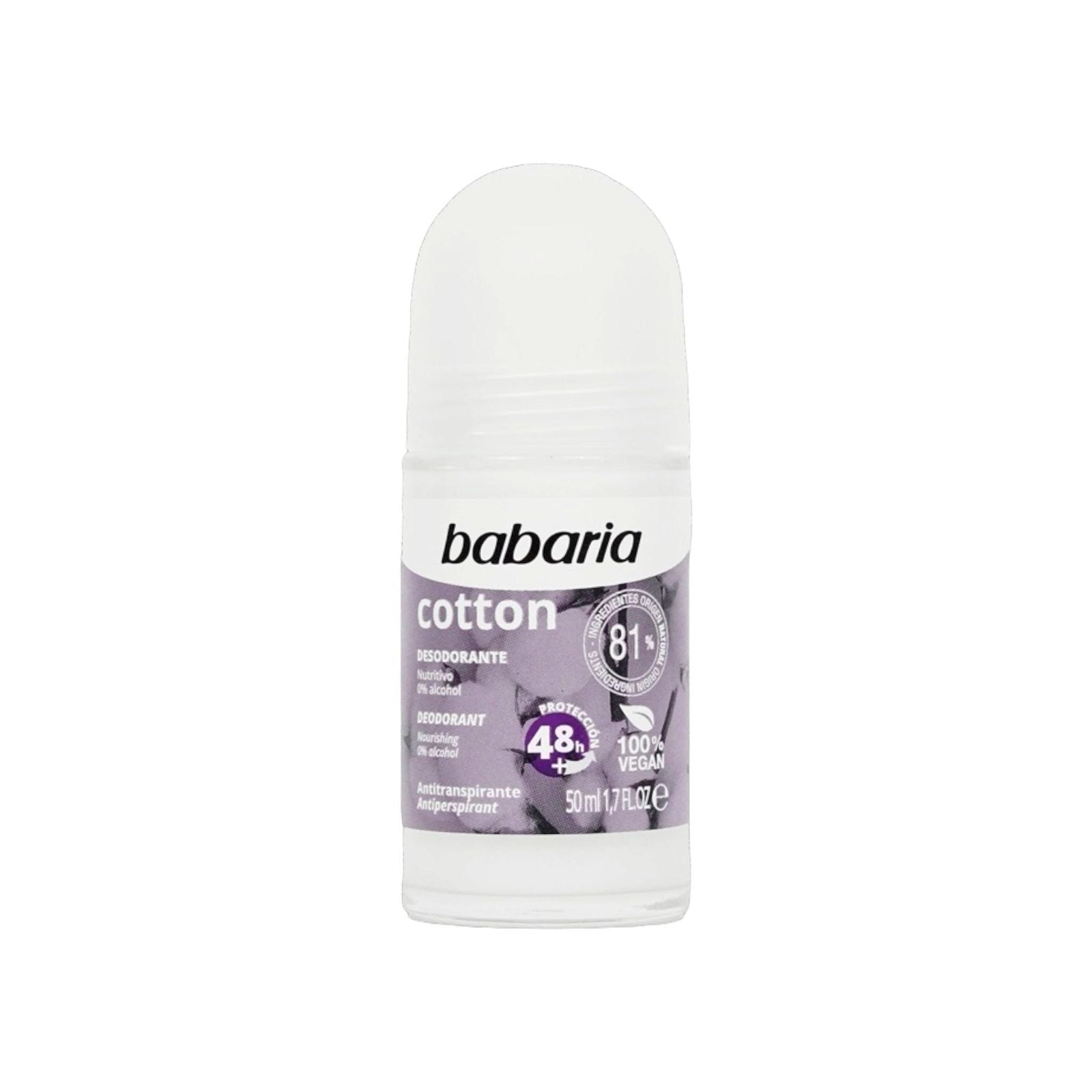 Babaria Roll On Cotton Deodorant 50ml - MELIA PHARMACY - MELIA PHARMACY