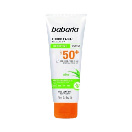 Babaria Spf 50+ Sensitive Skin Facial Fluid 75ml - MELIA PHARMACY - MELIA PHARMACY