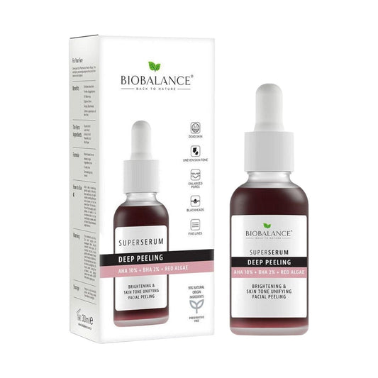 Bio Balance Deep Peeling AHA10% + BHA2% + RED ALGAE Super Serum 30ml - MELIA PHARMACY - MELIA PHARMACY