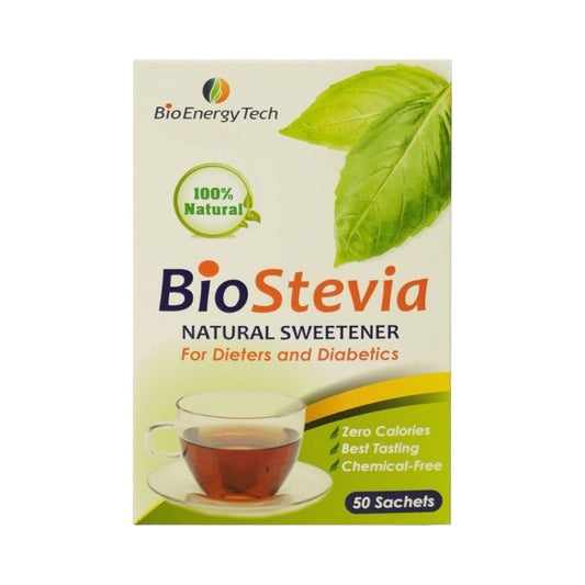 Bio Energy Tech Bio Stevia sweetener 50 Sachets - MELIA PHARMACY - MELIA PHARMACY