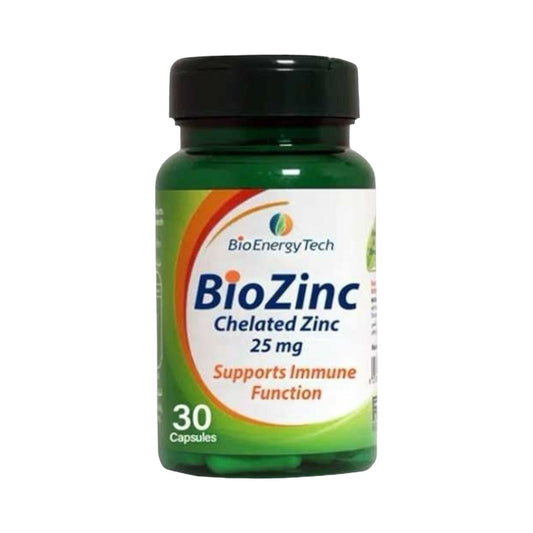 Bio Energy Tech Chelated Zinc 25Mg 30 Capsule - MELIA PHARMACY - MELIA PHARMACY