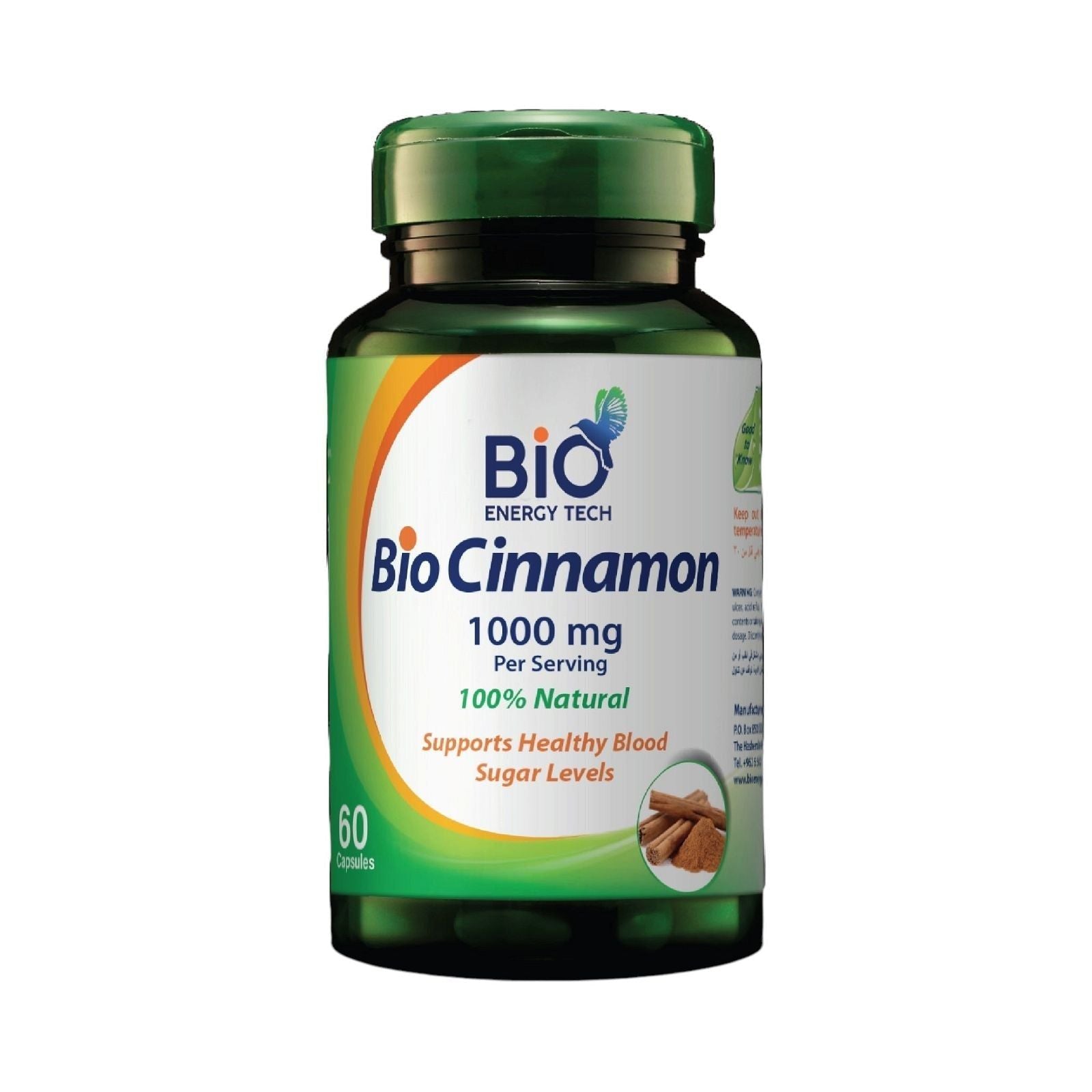 Bio Energy Tech Cinnamon 500Mg 60 Capsule - MELIA PHARMACY - MELIA PHARMACY