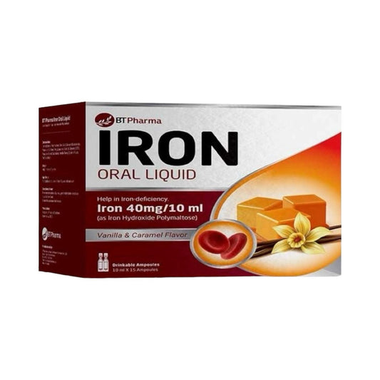 Bt Pharma Iron Oral Liquid 10 Vials - MELIA PHARMACY - MELIA PHARMACY