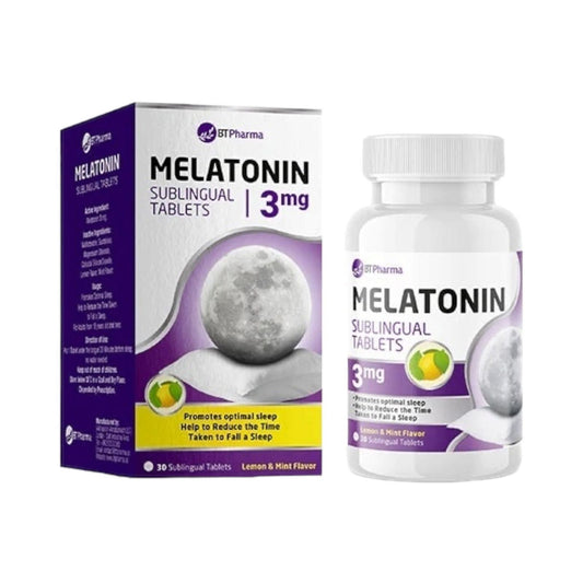 Bt Pharma Melatonin 3 Mg Sublingual 60 Tablets - MELIA PHARMACY - MELIA PHARMACY