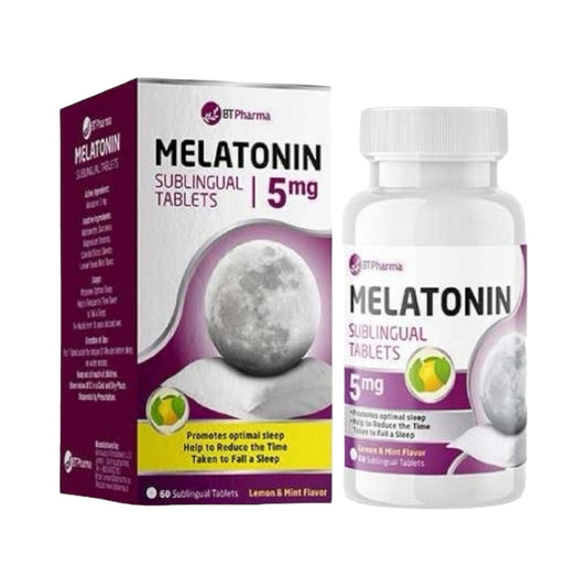 Bt Pharma Melatonin 5 Mg Sublingual 60 Tablets - MELIA PHARMACY - MELIA PHARMACY