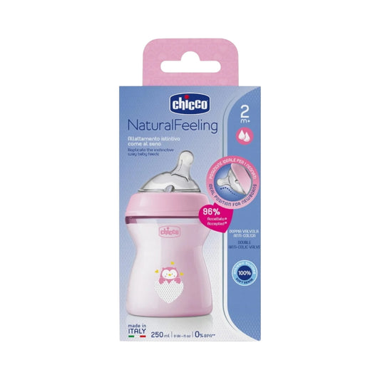 Chicco Feeding Baby Bottle Silicone Teat Perfect 5 Pink 0m+ Slow Flow 150ml