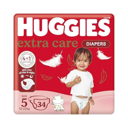 Huggies Extra Care (Size 5,12-22kg,34 Diapers)