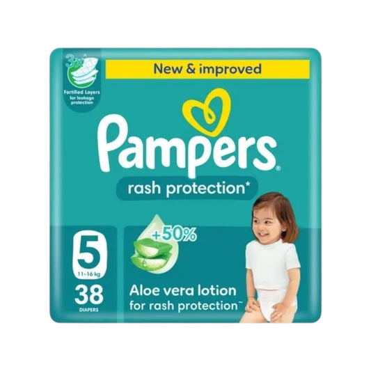 Pampers Rash Protection (Size 5, 11-16kg, 38 Diapers)