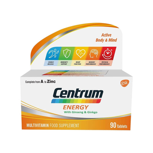 Centrum Energy With Ginseng & Ginkgo 90Tab - MELIA PHARMACY - MELIA PHARMACY