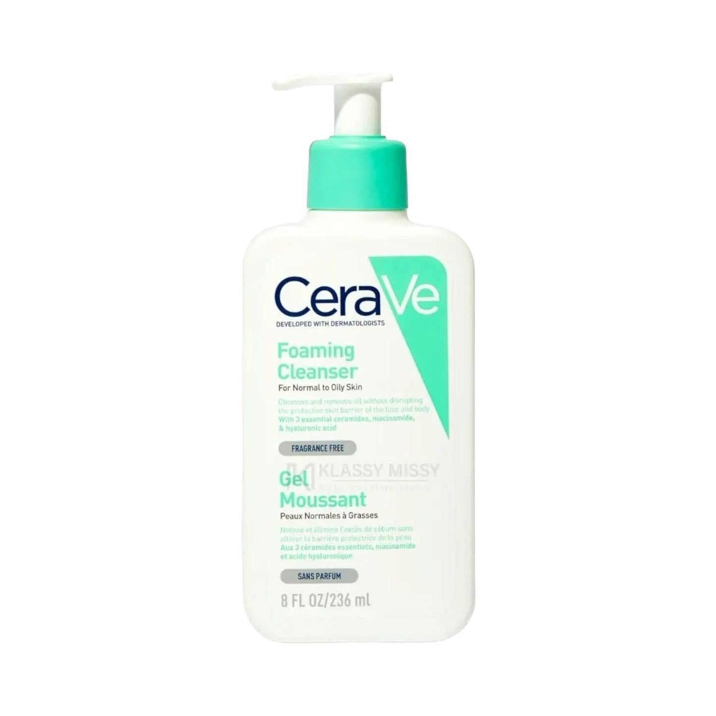 Cerave Foaming Cleanser for Normal to Oily Skin with Hyaluronic Acid 236Ml - MELIA PHARMACY - MELIA PHARMACY
