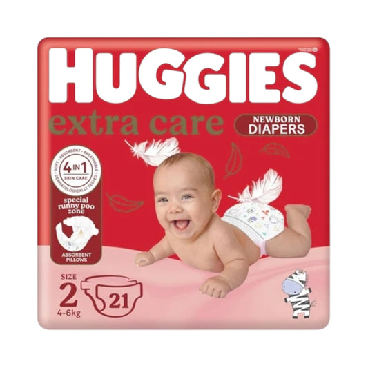 Huggies Extra Care Size 2 (4-6 Kg) 21 Diapers