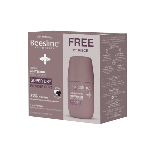 Beesline Roll-On Whitening Deodorant 72H Soft Powder 1+1 Free