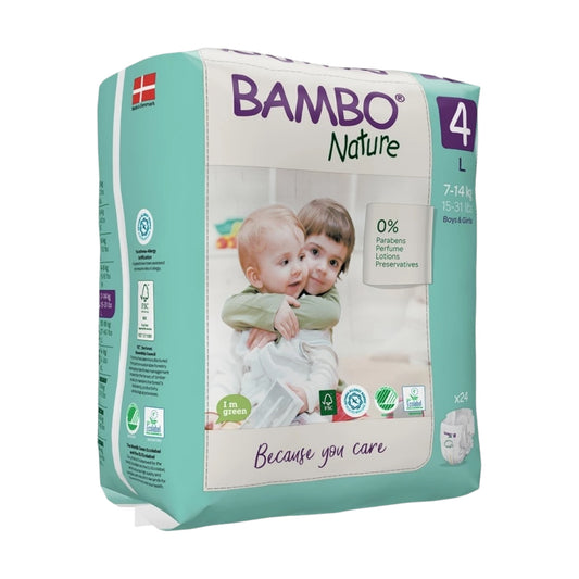 Bambo (Size 4,7-14 Kg, 24 Nature Diapers)