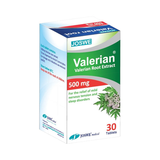 Joswe ValerianRoot 500mg 30 Tablets