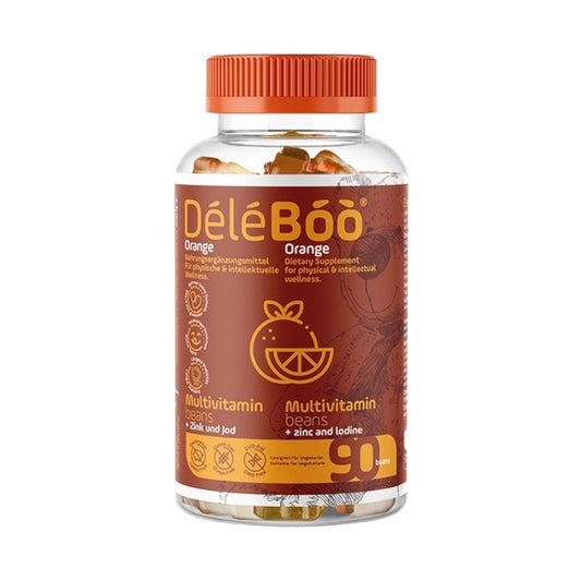 Deleboo Orange Multivitamin, Zinc And Iodine 90 Beans - MELIA PHARMACY - MELIA PHARMACY