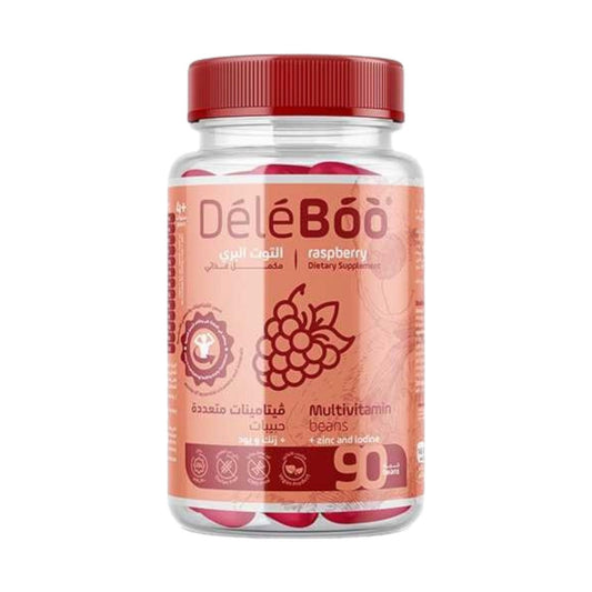Deleboo Raspberry Multivitamin, Zinc And Iodine 90 Beans - MELIA PHARMACY - MELIA PHARMACY