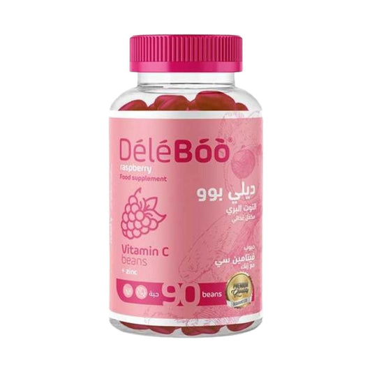 Deleboo Raspberry Vitamin C With Zinc 90 Beans - MELIA PHARMACY - MELIA PHARMACY