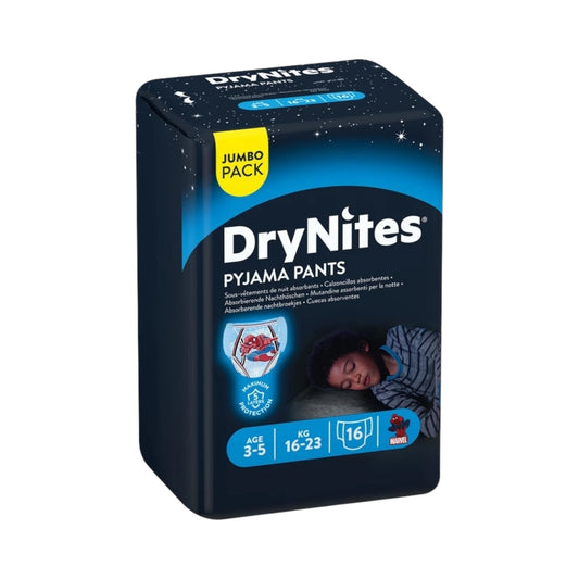 Huggies(3-5 Years, 16-23 Kg, 16 Drynites Pants Jumbo For Boys)