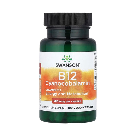 Swanson, Vitamin B12, 500 mcg, 100
Vegan Capsules
