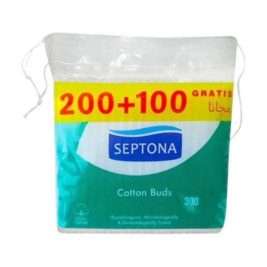 Septona Cotton Buds (200pcs)+100 Plastic Bag With String