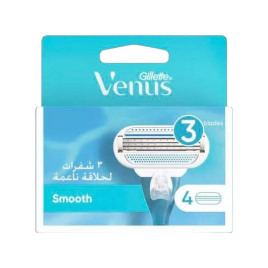 Gillette Venus Smooth Four Heads X 3 Blades Refills - MELIA-PHARMACY