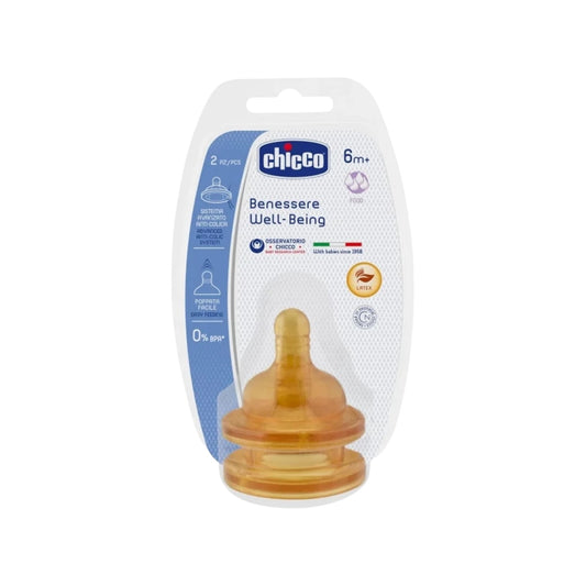 Chicco Rubber Latex Teat Food Flow +6 months