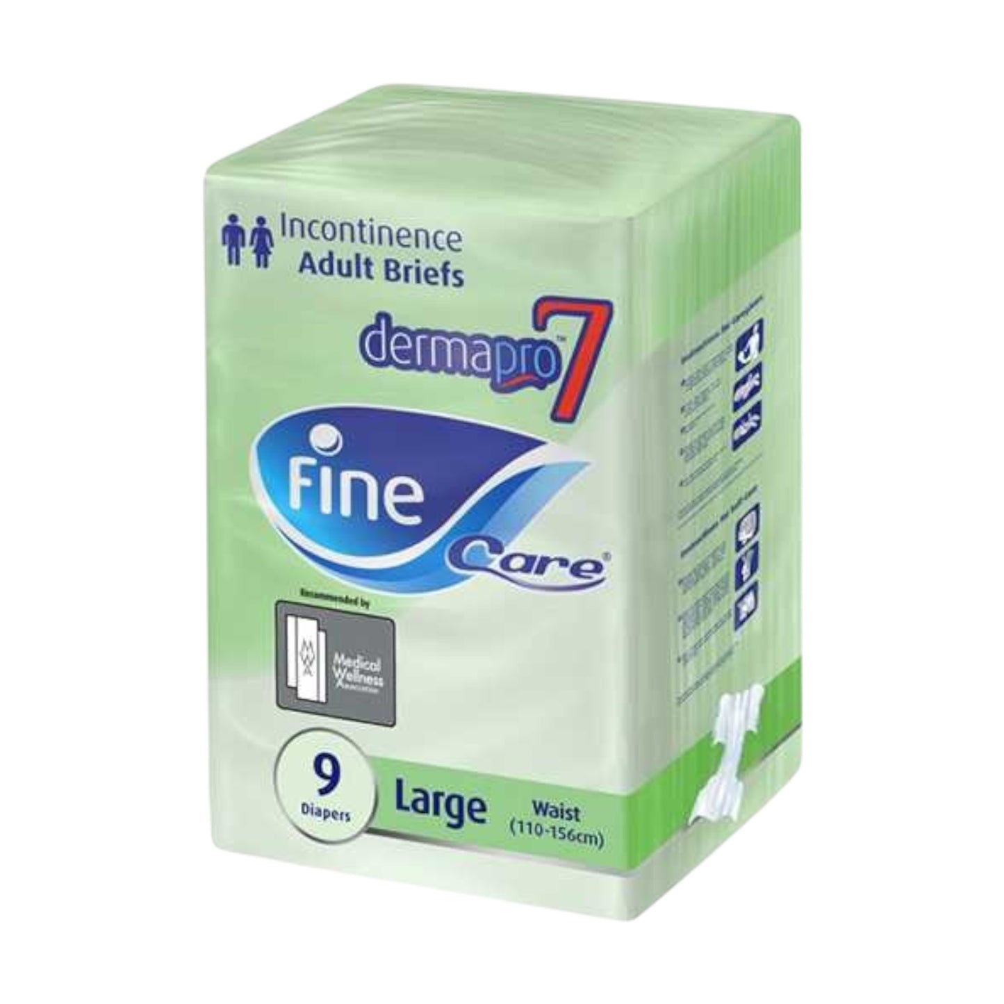 Fine Care Incontinence Adult Briefs For Unisex, Large, Waist 110-156...