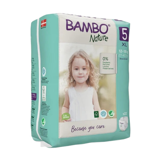 Bambo (Size 5, 12-18 Kg, 22 Nature Diapers)