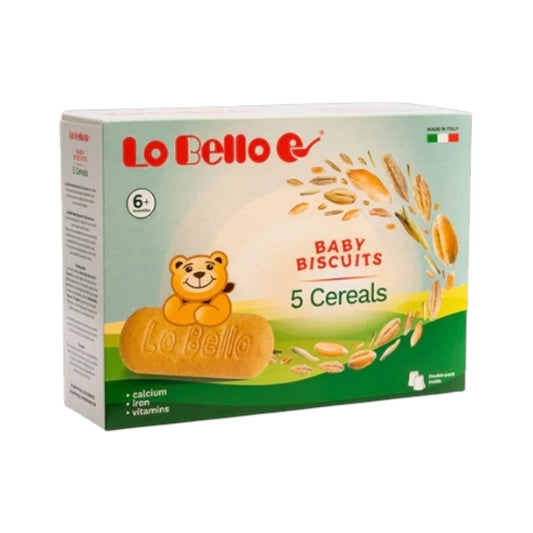 Lo Bello Baby Biscuits 5 Cereals Box