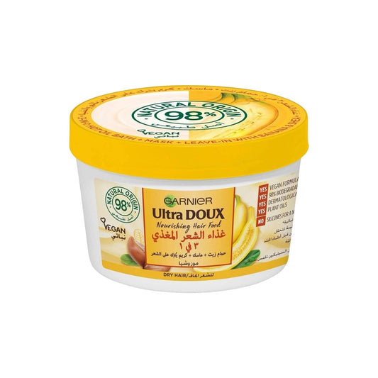 Garnier Ultra Doux Nourishing Hair Food 3 In 1 With Banana & Shea 390ml - MELIA PHARMACY - MELIA PHARMACY