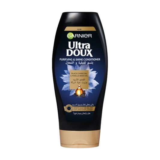 Garnier Ultra Doux Purifying & Shine Black Charcoal Conditioner - MELIA PHARMACY - MELIA PHARMACY