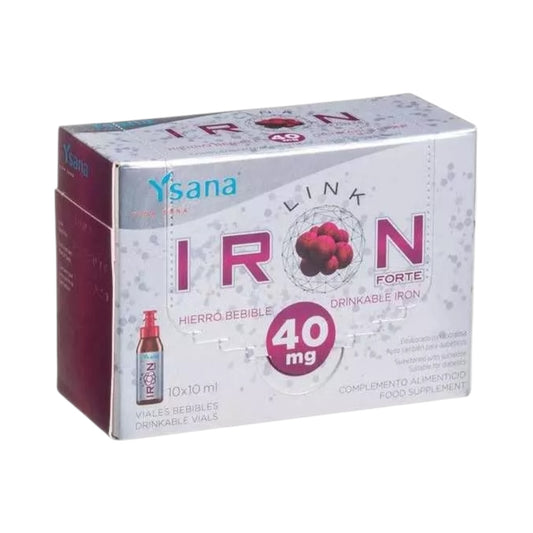 Ironlink Forte 40mg Adults Drinkable Iron 10 Ampules