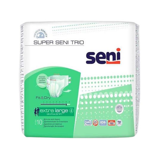 Cini Super Trio Adult Diapers Size XL 10 Diapers