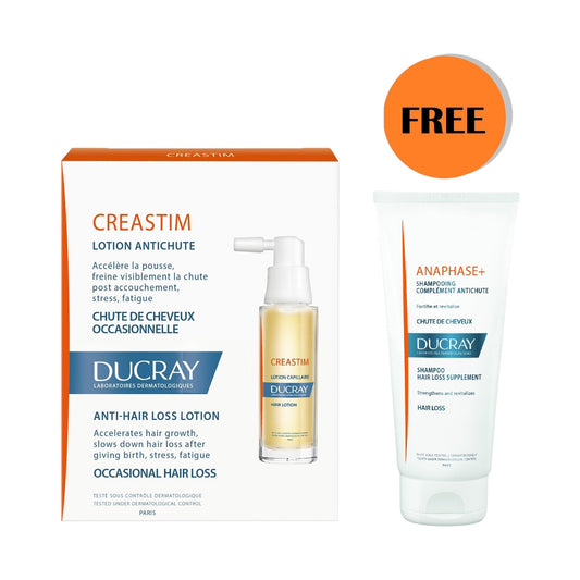 Ducray Creastim Lotion With Anaphase Shampoo Free