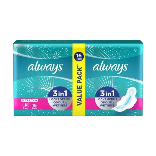 Always Extra Long Slim Value Pack 16 Pads