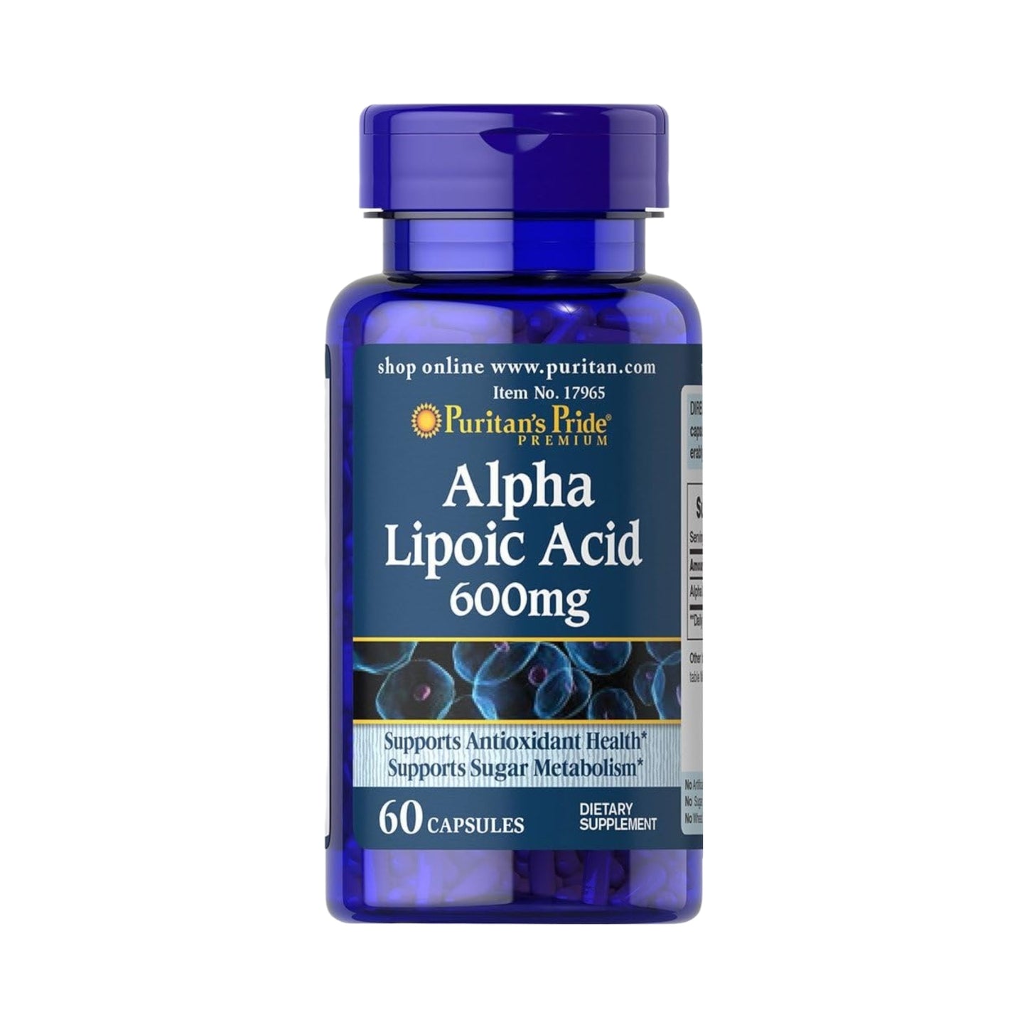 Puritans Pride Alpha Lipoic Acid 600 mg 60 Capsules