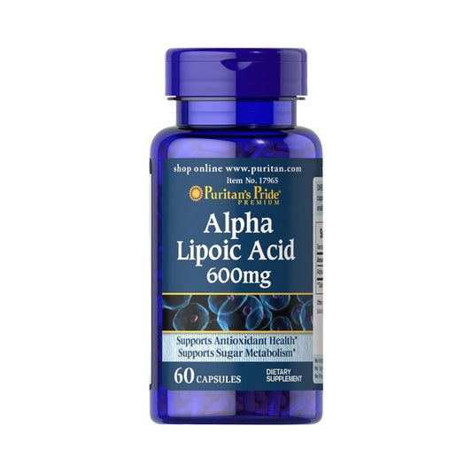 Puritans Pride Alpha Lipoic Acid 600 mg 60 Capsules