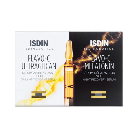 Isdin Flavo C Ultraglican With Flavo C Melatonin 10+10 Ampule - MELIA PHARMACY - MELIA PHARMACY