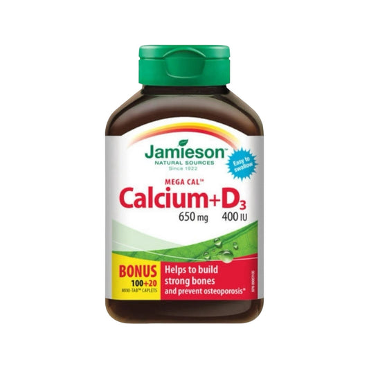 Jamieson Mega Cal Calcium With Vitamin D3 120 Capsule - MELIA PHARMACY - MELIA PHARMACY