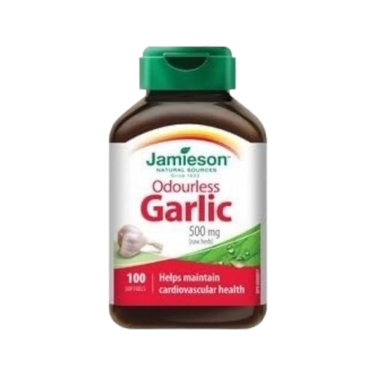 Jamieson Odourless Garlic, 100 Capsule - MELIA PHARMACY - MELIA PHARMACY
